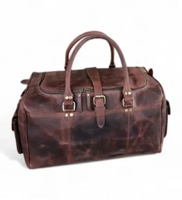 Vintage Leather Weekender Bag