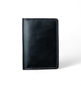 Stylish Black Leather Passport Case