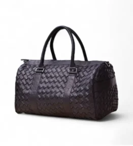 Braided Leather Duffle Bag