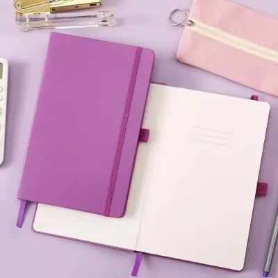 Stylish Purple A5 PU Notebook for Bold Thinkers