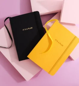 Sleek A5 Size notebook with elastic closure—perfect for notes, journaling, or planning.